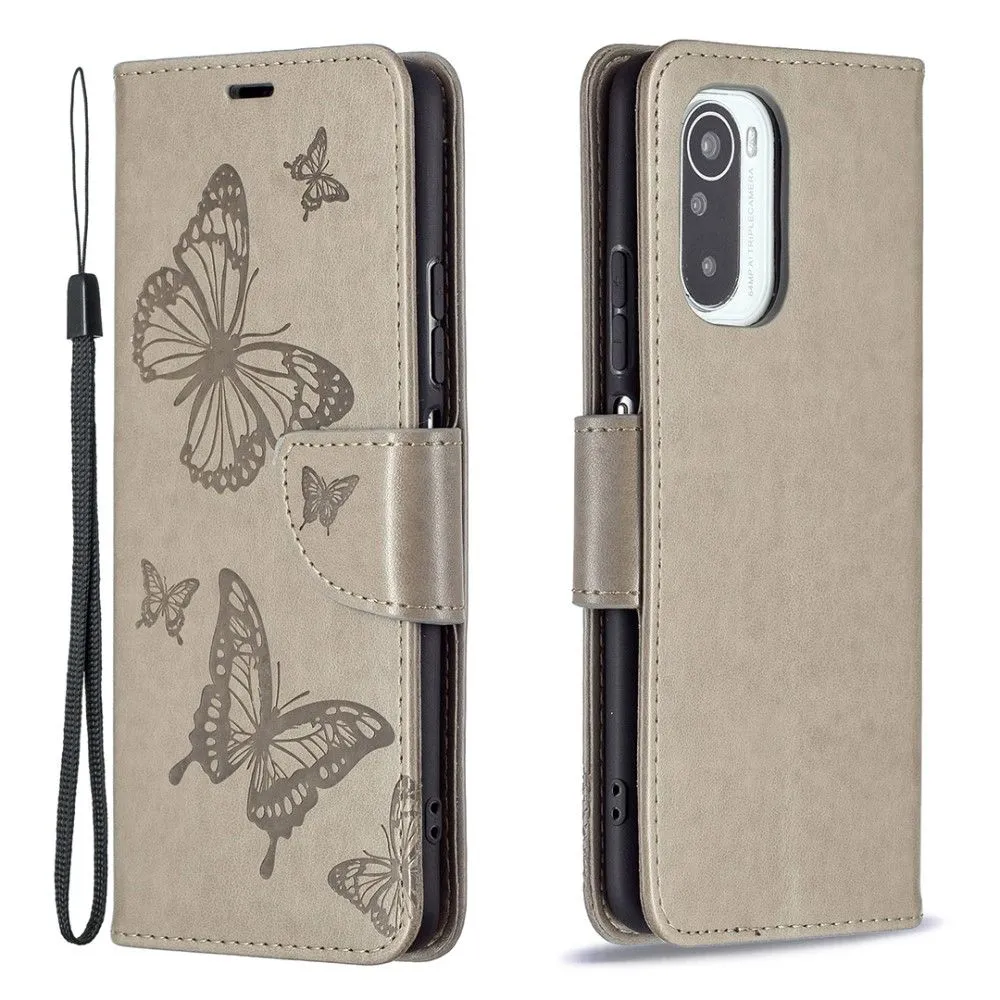 Butterfly Xiaomi Mi 11i / Poco F3 / K40 Pro Plus flip case - Grey