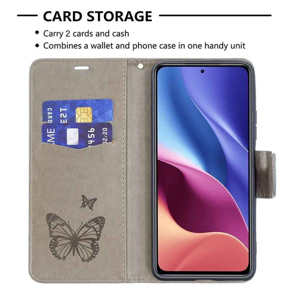 Butterfly Xiaomi Mi 11i / Poco F3 / K40 Pro Plus flip case - Grey