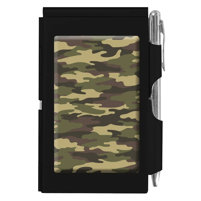 Camo Flip Note with Pen