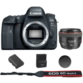 Canon EOS 6D Mark II DSLR Camera Body with EF 50mm f/1.2L USM Lens