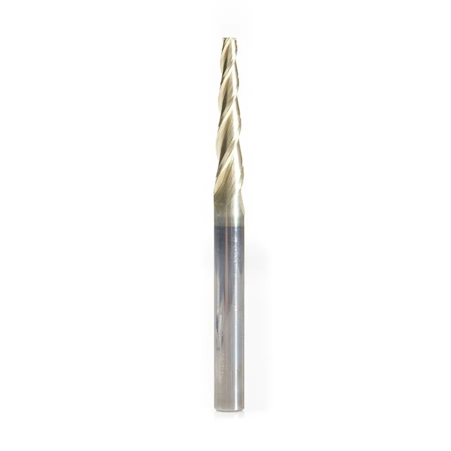 Carving Flat Bottom CNC Router Bit | 3.6° x 1⁄8 Dia x 1 x 1⁄4 Shank x 3" Long | 46573 | 738685465738