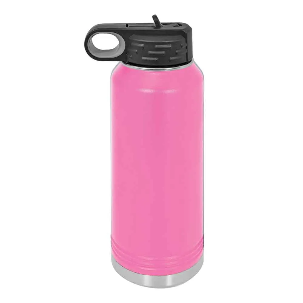 Case of 12 - 32 oz Stainless Steel Powder Coated Blank Insulated Sport Water Bottle Polar Camel