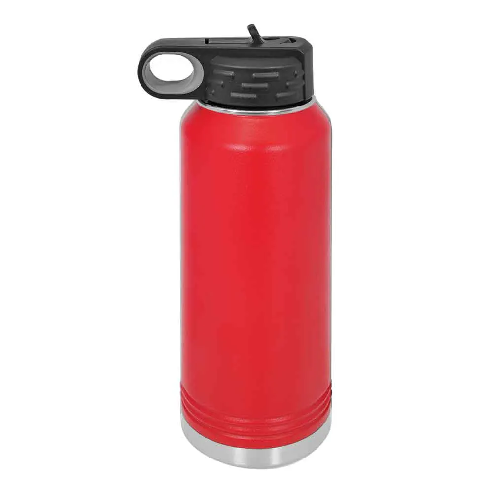 Case of 12 - 32 oz Stainless Steel Powder Coated Blank Insulated Sport Water Bottle Polar Camel