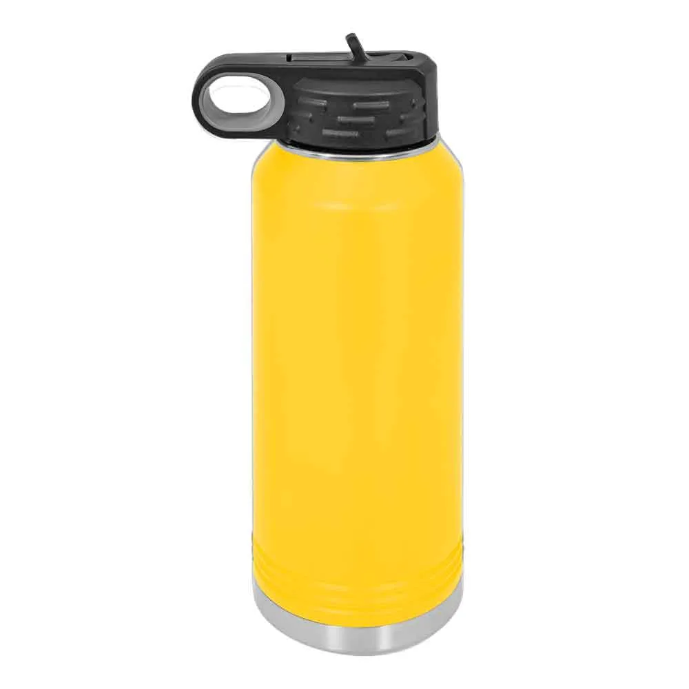 Case of 12 - 32 oz Stainless Steel Powder Coated Blank Insulated Sport Water Bottle Polar Camel