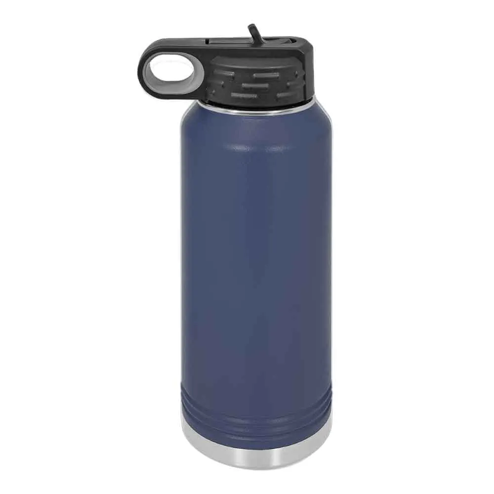 Case of 12 - 32 oz Stainless Steel Powder Coated Blank Insulated Sport Water Bottle Polar Camel