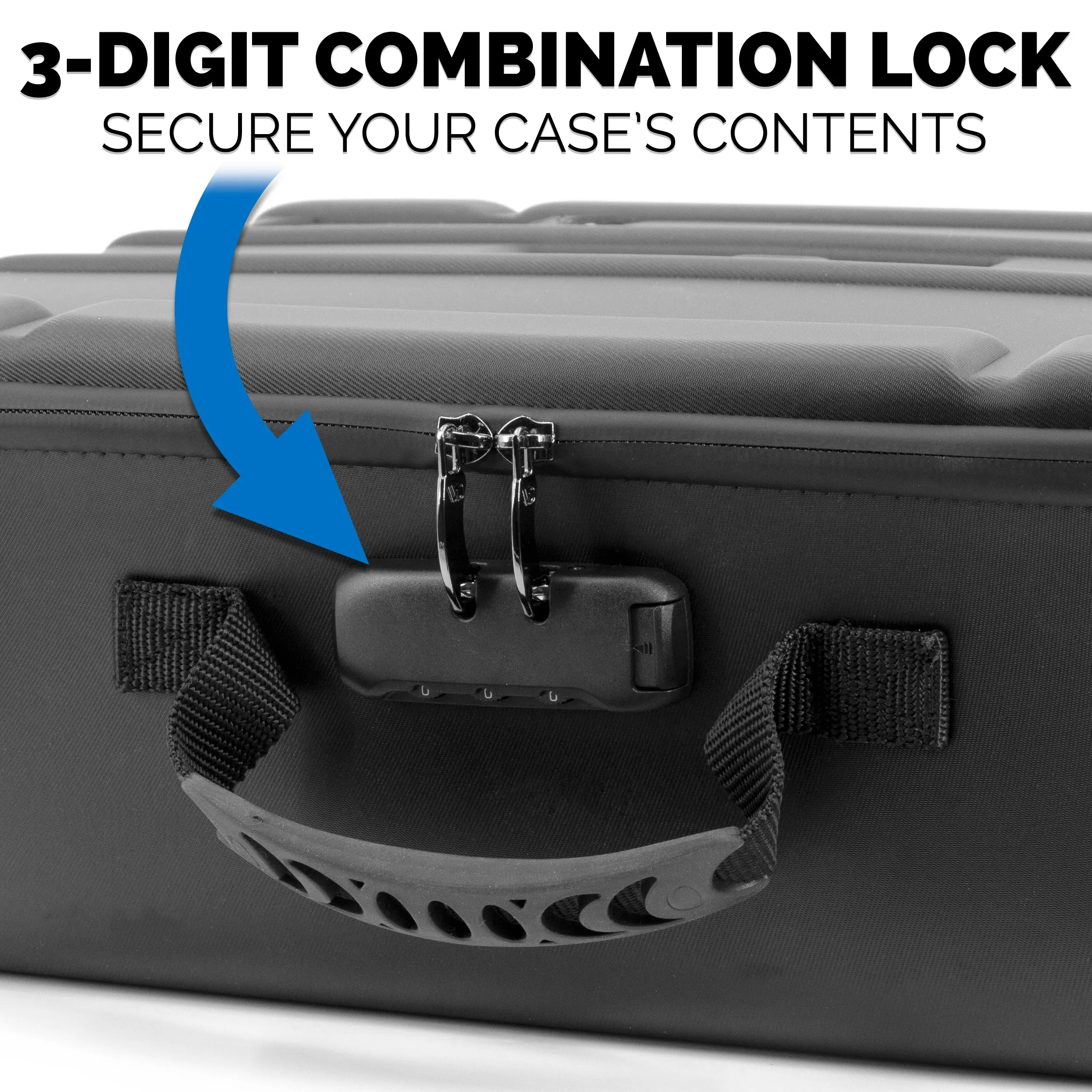 CASEMATIX Locking Coin Case With 44 Coin Slab Slots Compatible with NGC and PCGS Coins for Collectors, Premium Graded Coin Storage Slab Case With Water Resistant Coin Box Zippers and Carry Strap