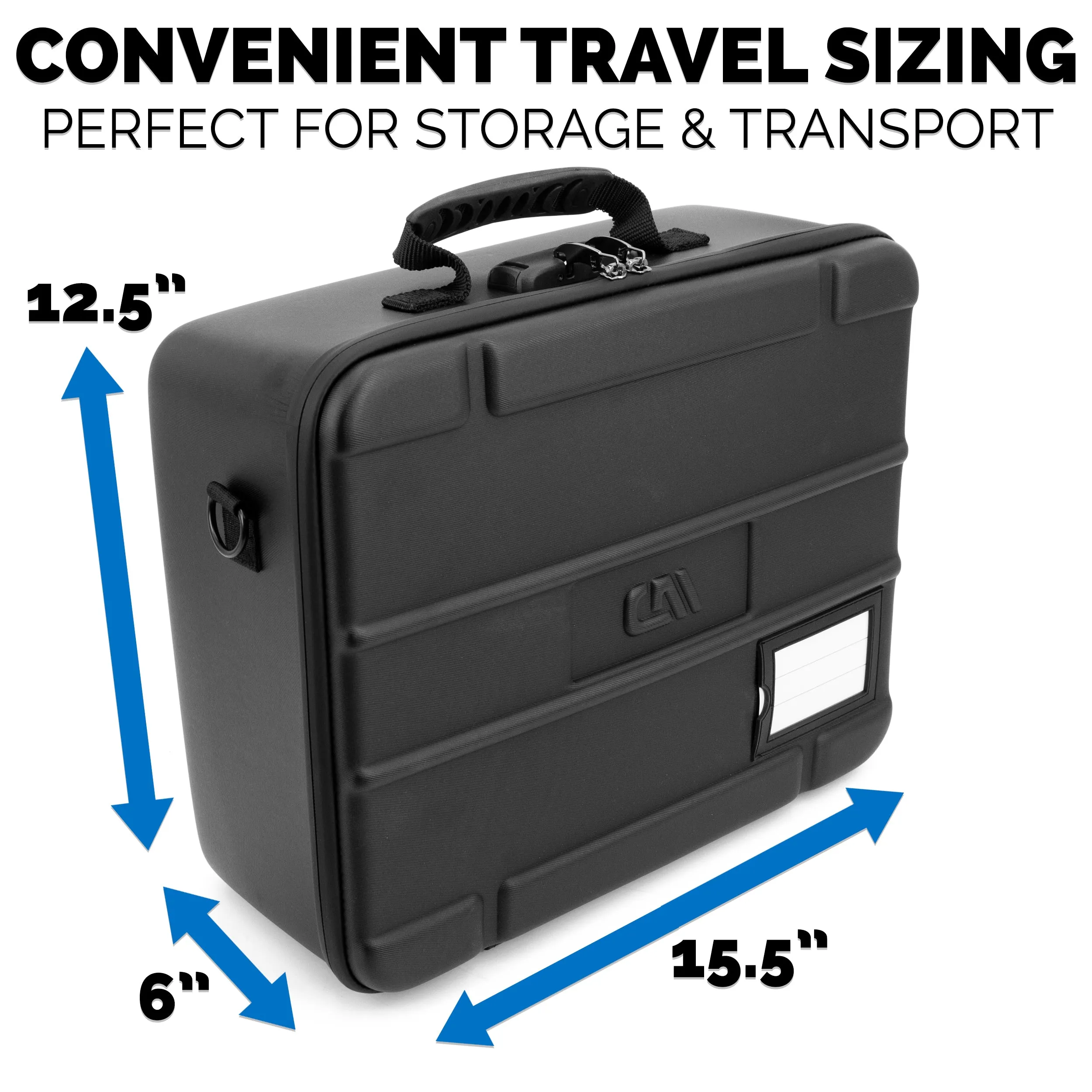 CASEMATIX Locking Coin Case With 44 Coin Slab Slots Compatible with NGC and PCGS Coins for Collectors, Premium Graded Coin Storage Slab Case With Water Resistant Coin Box Zippers and Carry Strap