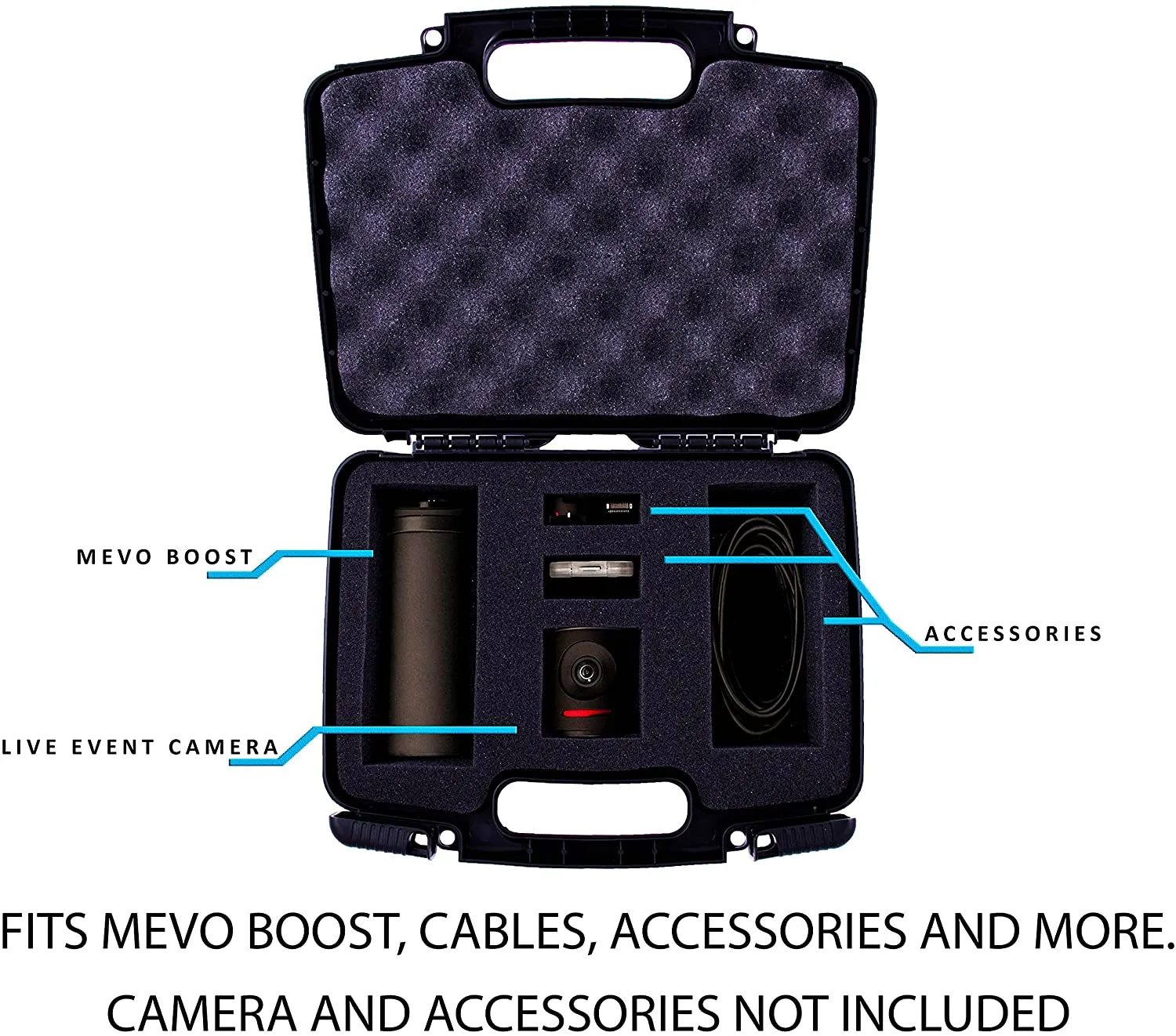 CASEMATIX Protective Hard Camera Case with Custom Foam Compatible with Mevo Camera Live Event Camera and Livestream Accessories