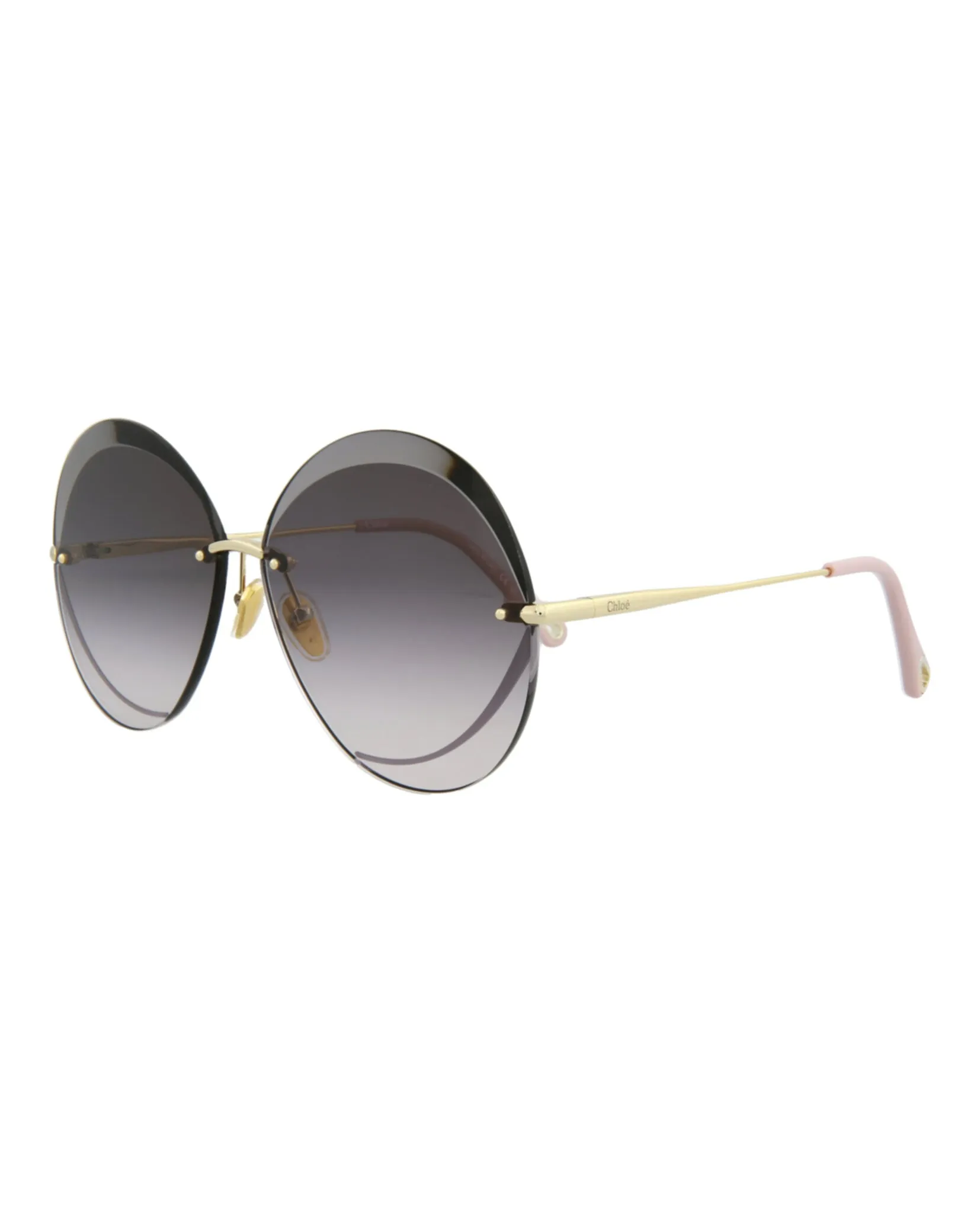 Chloe Round-Frame Metal Sunglasses, style # CH0063S-30011429001