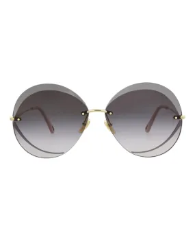 Chloe Round-Frame Metal Sunglasses, style # CH0063S-30011429001