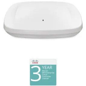 Cisco MR57 802.11ax 4 x 4:4 MU-MIMO Dual-Band Access Point Kit with 3-Year Enterprise License and Support