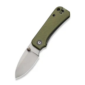 Civivi Baby Banter EDC Folding Knife 2.34in Nitro-V Stonewashed Steel Blade Blade Green G10 Handles (C19068S-5)