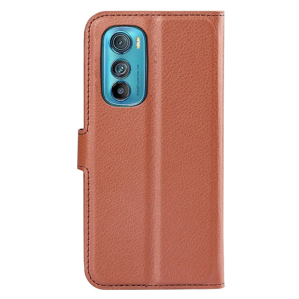 Classic Motorola Edge 30 flip case - Brown