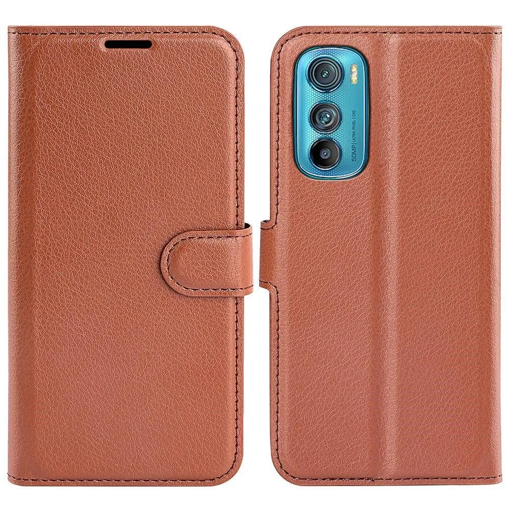 Classic Motorola Edge 30 flip case - Brown