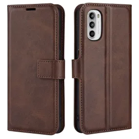 Classic Motorola Moto G82 / Moto G52 flip case - Brown