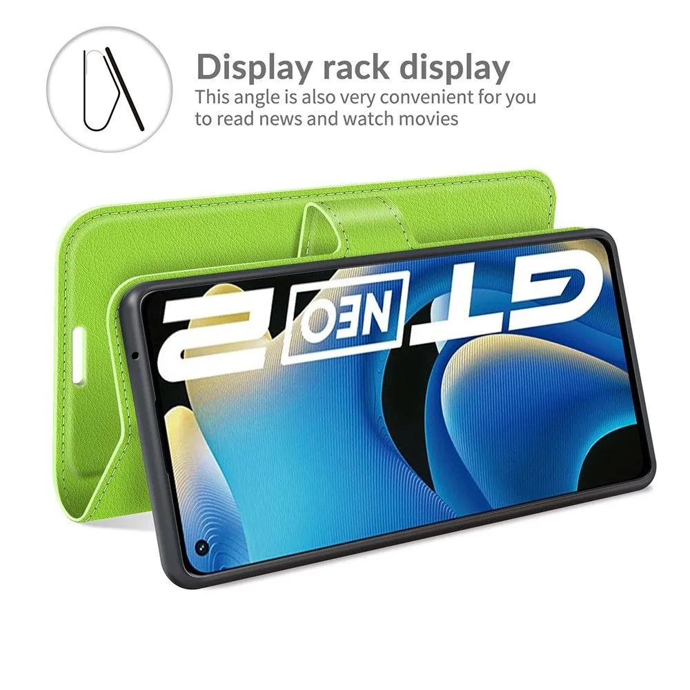 Classic Realme GT2 / GT Neo2 flip case - Green