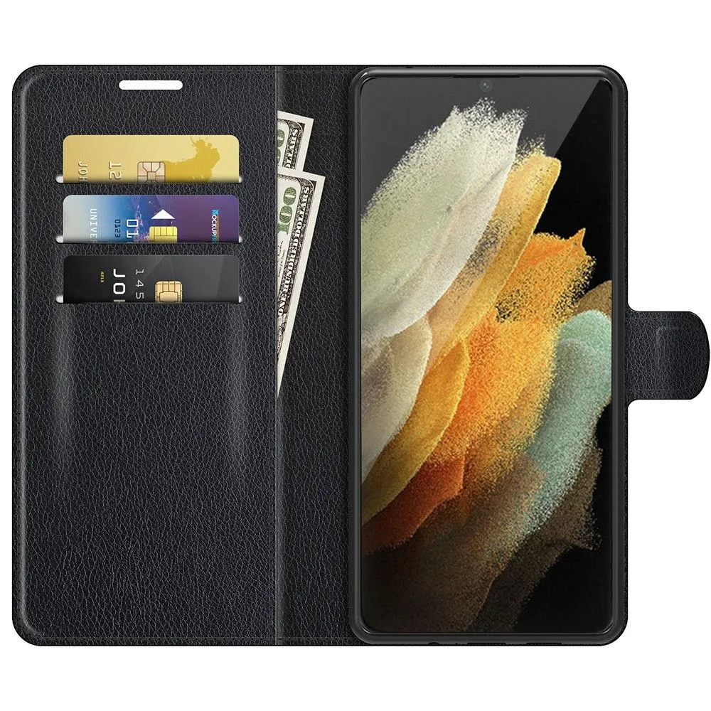 Classic Samsung Galaxy S22 Ultra flip case - Black