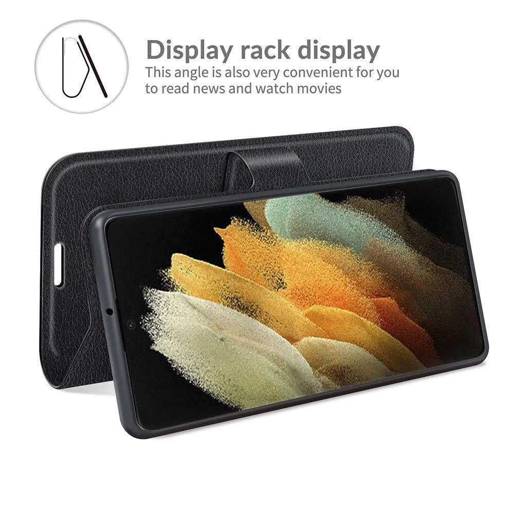 Classic Samsung Galaxy S22 Ultra flip case - Black