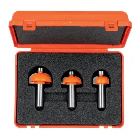 CMT 3-Piece Cove Bit Set, 1/4-Inch Shank