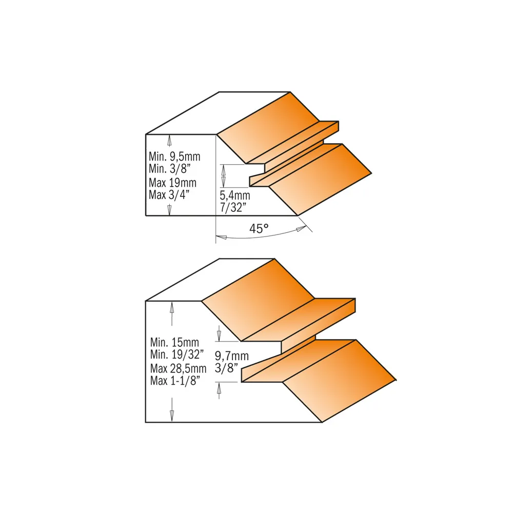 CMT Baby Lock Miter Bit