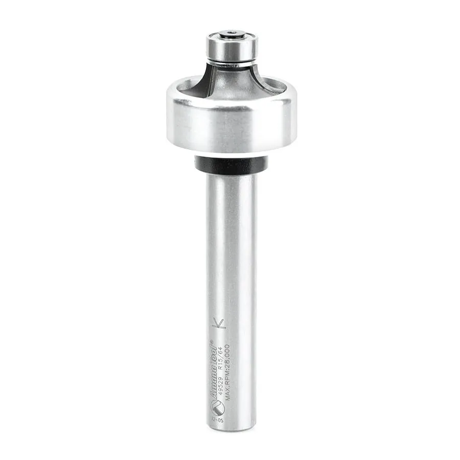 Corner Rounding Router Bit 3D | 1⁄4 Radius X 1 7⁄16 Dia x 13⁄32 x 1⁄2"Shank | 49529 | 738685495292