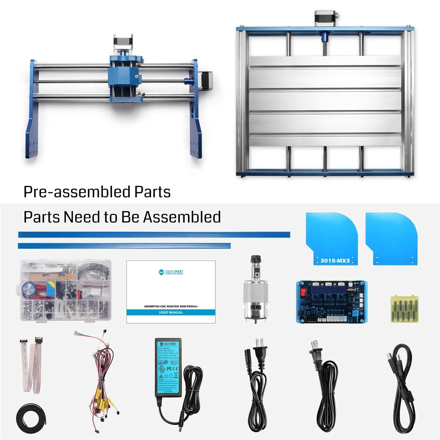 [Discontinued] 3018-PROVer Mach3 CNC Router Kit