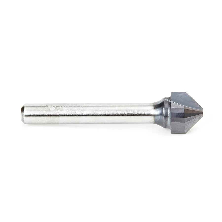 Double Edge Folding 'V' Groove (TCM) Router Bit | 90°x 0.090 Tip x 1⁄2 Dia x 3⁄8 x 1⁄4" Shank | 45762 | 738685457627