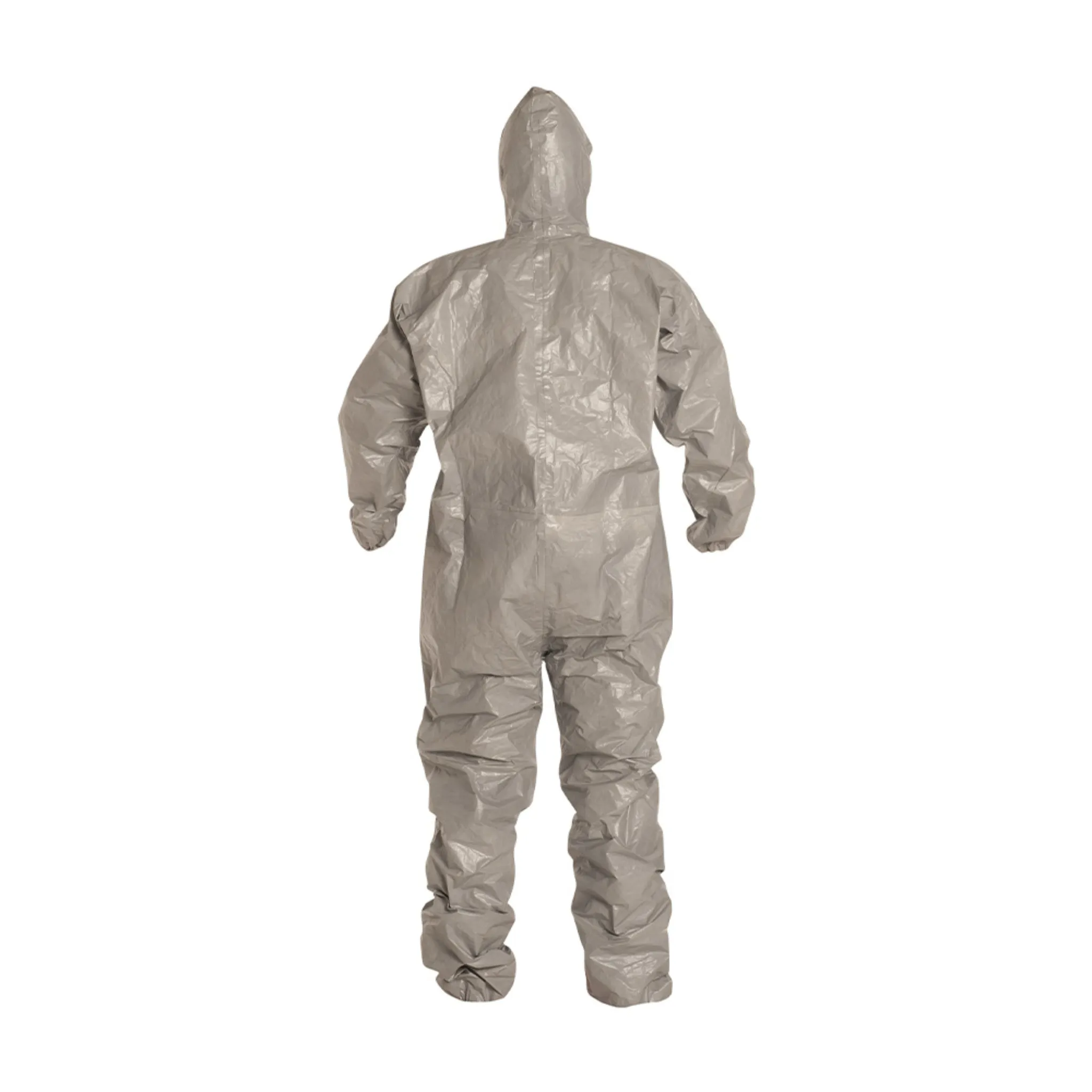 DuPont Tychem 6000 TF145TGY Chemical Protective Coveralls, Respirator Fit Hood, Elastic Wrists, Elastic Ankles, Gray, Case of 6