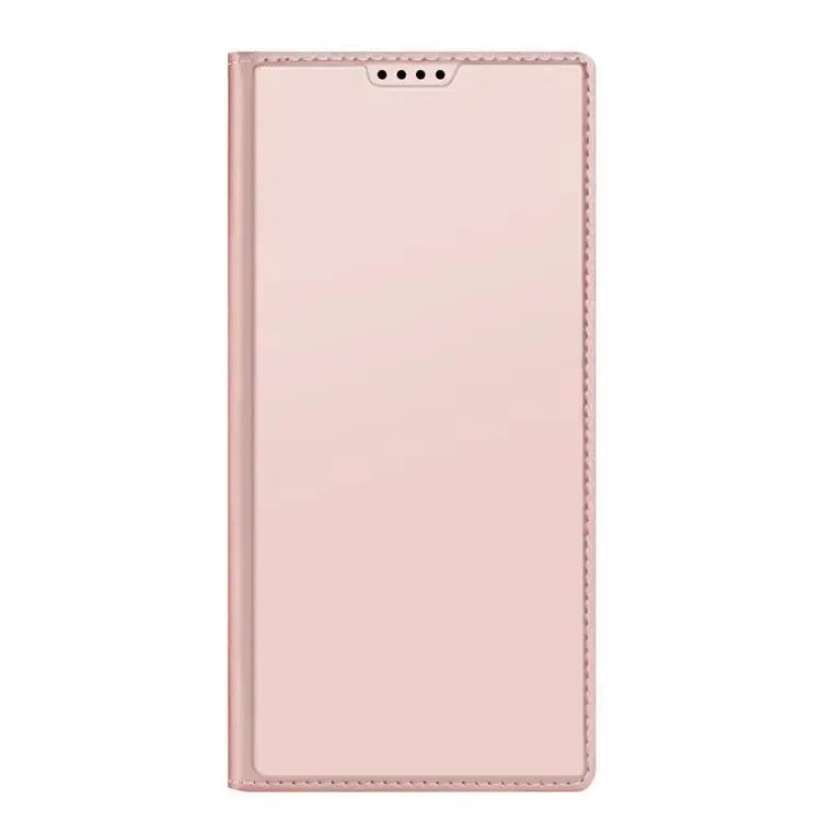 DUX DUCIS Skin Pro Faux Leather Wallet Flip Case for Samsung Galaxy S24 Ultra - Rose Gold