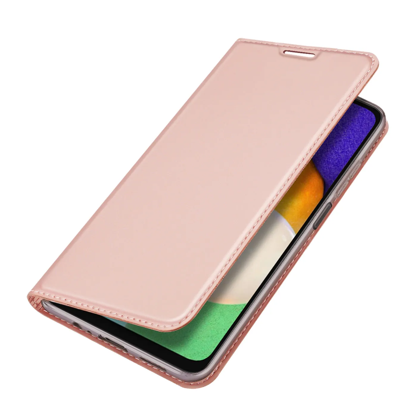 DUX DUCIS Skin Pro Wallet Flip Case for Samsung Galaxy A13 5G / A04s - Rose Gold