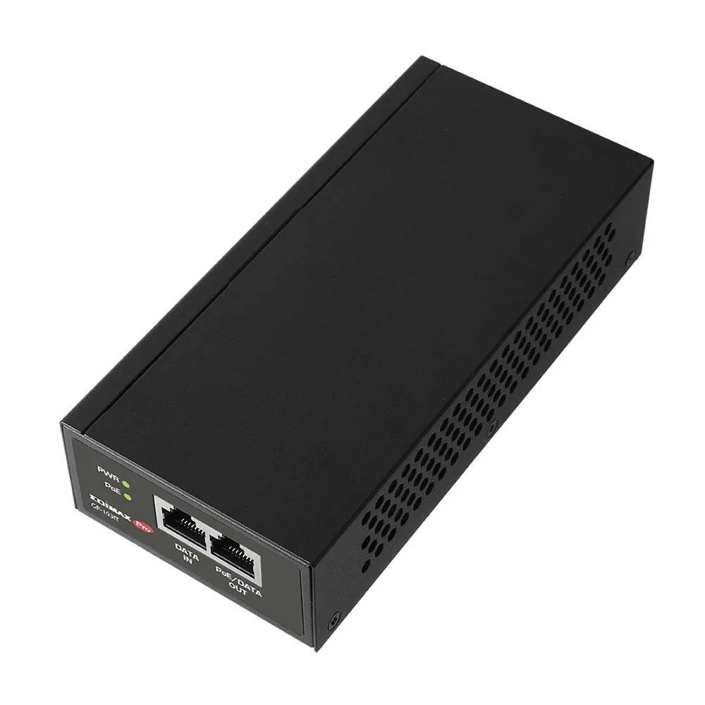 EDIMAX 90W Gigabit PoE   Injector. Delivers Power & Data up to 100m. Easy Plug & Play. Built-in Short Circuit Protection. Wall-mount & Metal Housing.