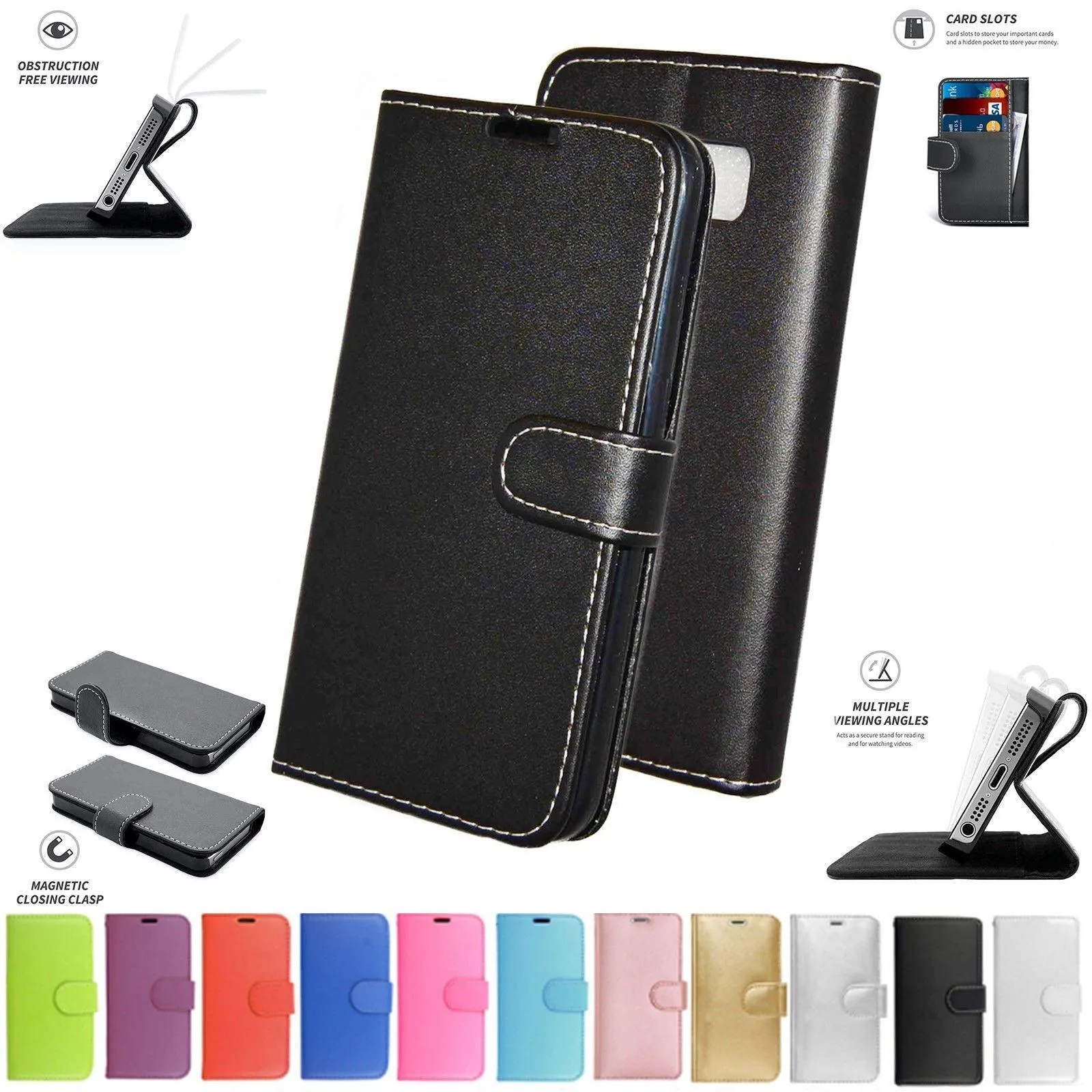 EE Kestrel Flip Folio Book Wallet Case