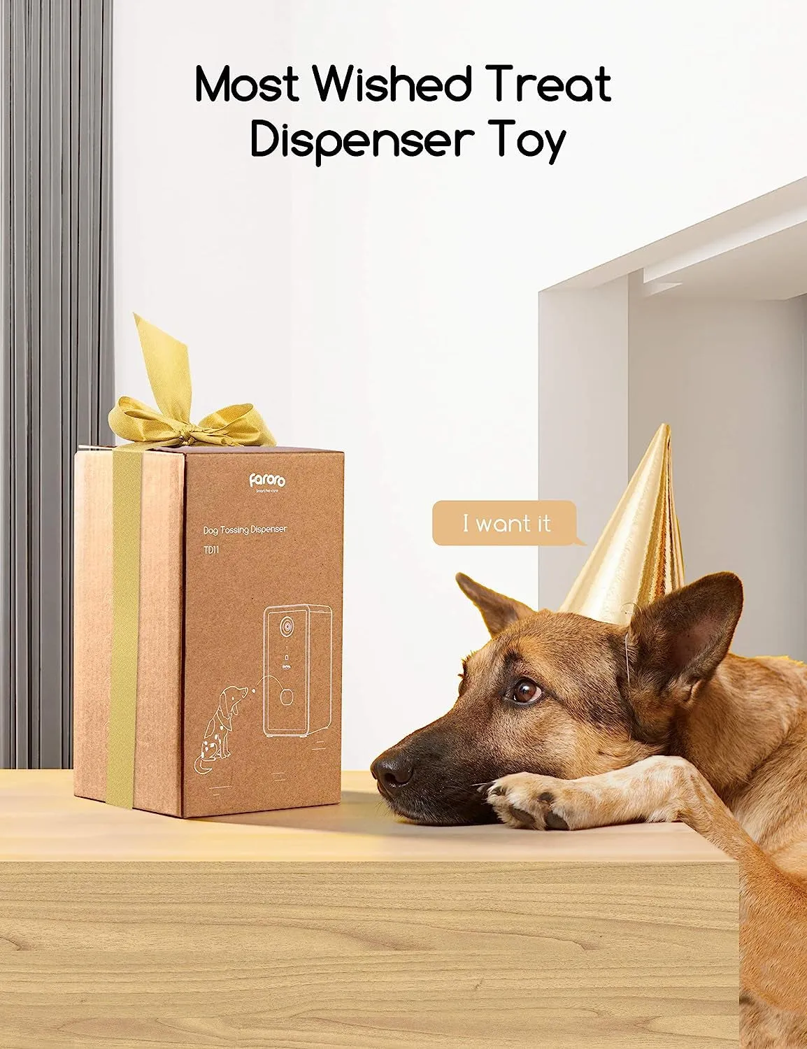 Faroro Dog Camera with Treat Dispenser, 2.4G and 5G Wifi Pet Camera with Two Way Audio and 1080P Full HD Night Vision for Treat Tossing and Monitoring Your Pet Remotely