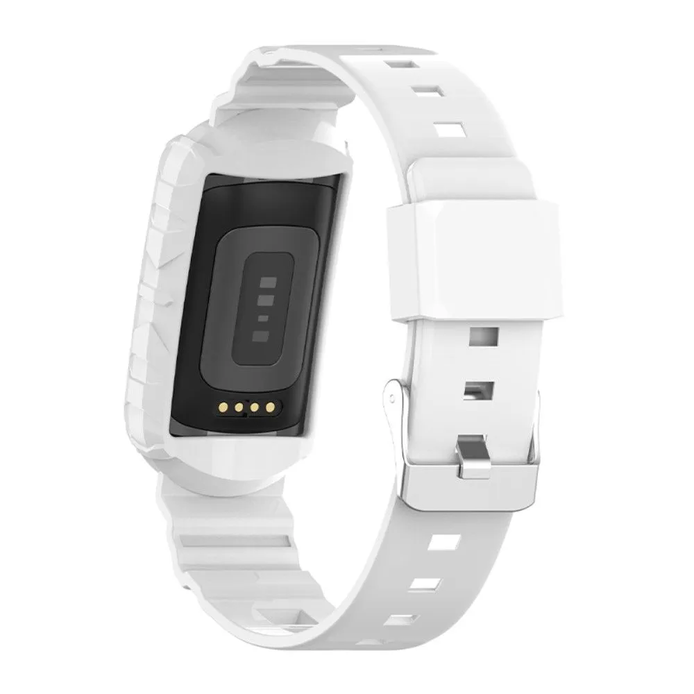 Fitbit Charge 5 / 4 / 3 integrated TPU cover   watch strap - White