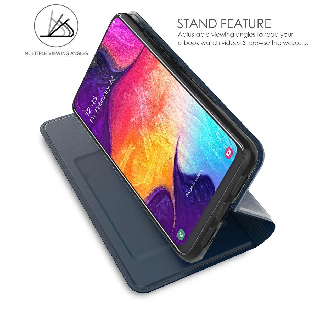 For Samsung Galaxy A50 A30 Case PU Leather Flip Stand Magnetic Wallet Cover For Samsung A50 2019 A30 A20 A40 A80 Case Card Slot