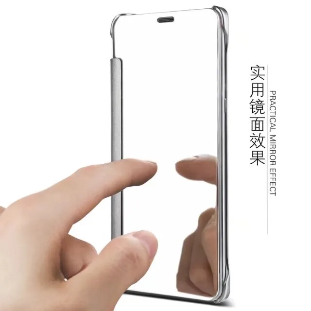 For Xiaomi Redmi Note 4 - New Luxury Smart Semi Clear View Mirror Flip Cover (As Per Indian Redmi Note 4 Model)