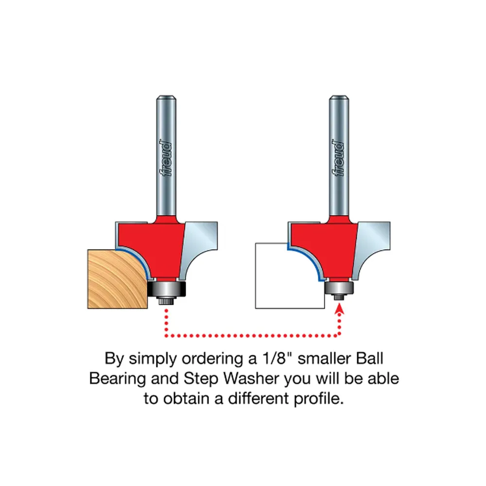 Freud Rounding Over Bit 1/4" Shank x 1/4" Radius