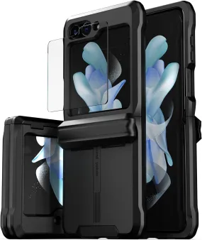 Galaxy Z Flip 5 Case - Military Grade with Hinge Protection & Tempered Glass Screen Protector