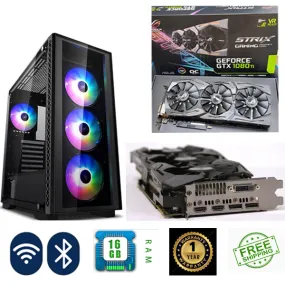 Gaming PC Ryzen 5 5500 16GB RAM 240GB SSD 2TB HDD GTX 1650 4GB Graphics Card Wi-Fi and Bluetooth Ready Windows 10 Loaded