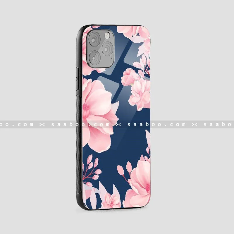 Glossy Protective Case With Rose Flower