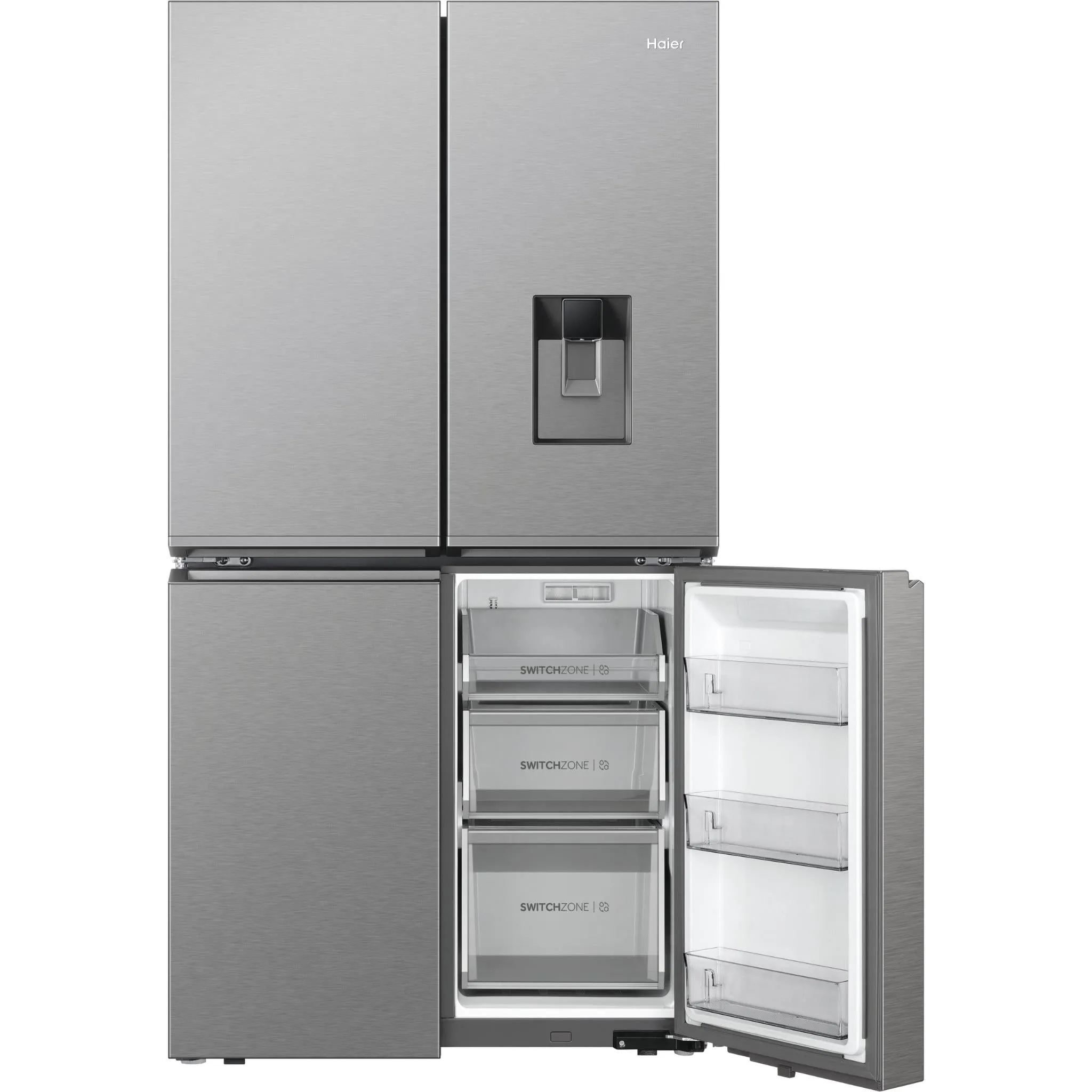 Haier HRF680YPS 623L Quad Door Fridge with Ice & Water (Satina)