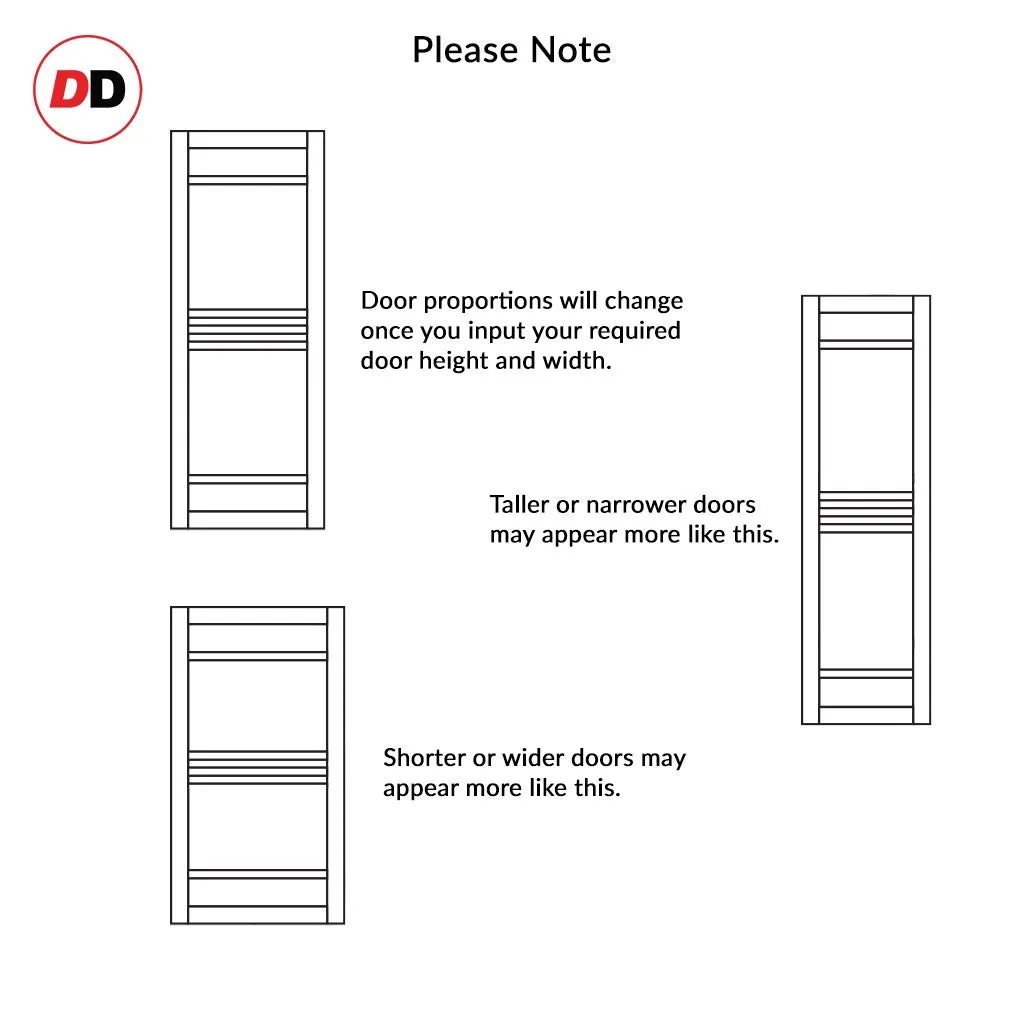 Handmade Eco-Urban® Colorado 6 Panel Single Absolute Evokit Pocket Door DD6436 - Colour & Size Options