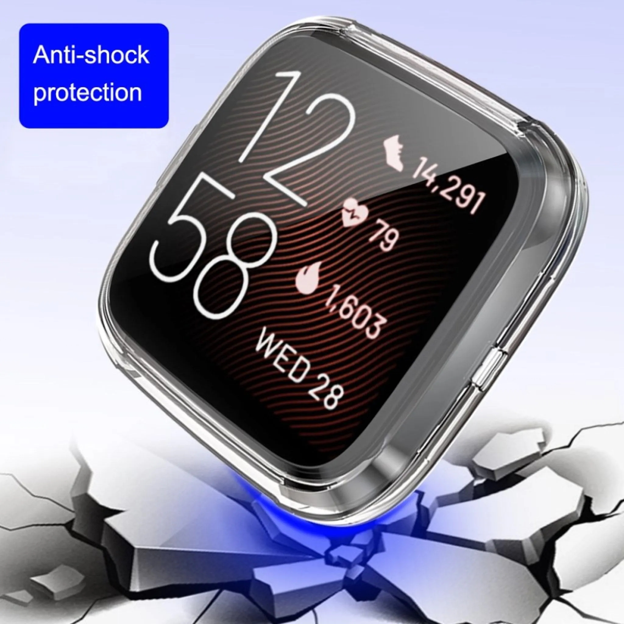 HAT PRINCE Fitbit Versa 2 electroplating case - Transparent