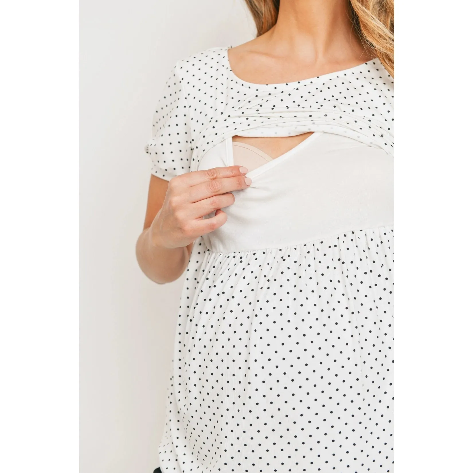 Hello Miz Lift Top with Back Button Maternity/Nursing Top