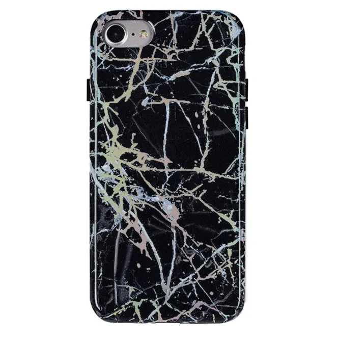 Holo Black Marble iPhone Case