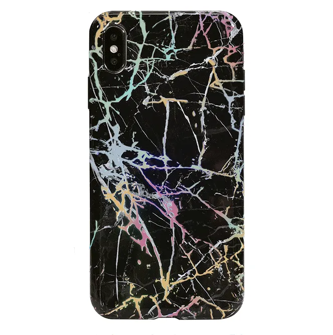 Holo Black Marble iPhone Case