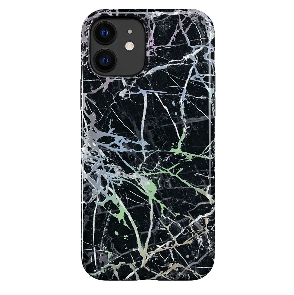 Holo Black Marble iPhone Case