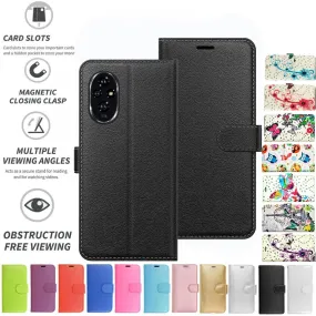 Honor 200 Pro Case Cover Flip Folio Leather Wallet Credit Card Slot