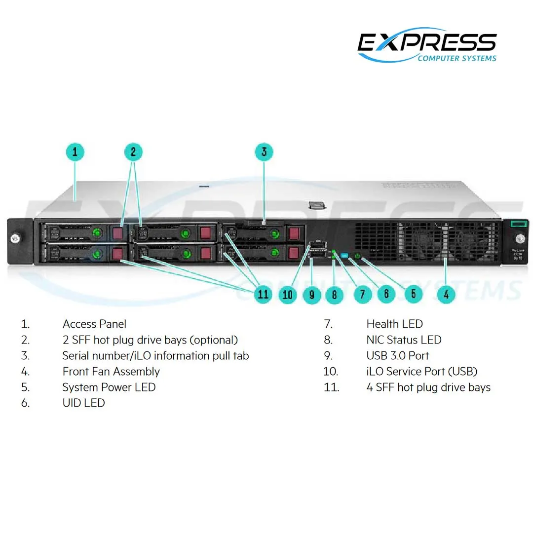 HPE ProLiant DL20 Gen10 4SFF Server Chassis | P06963-B21