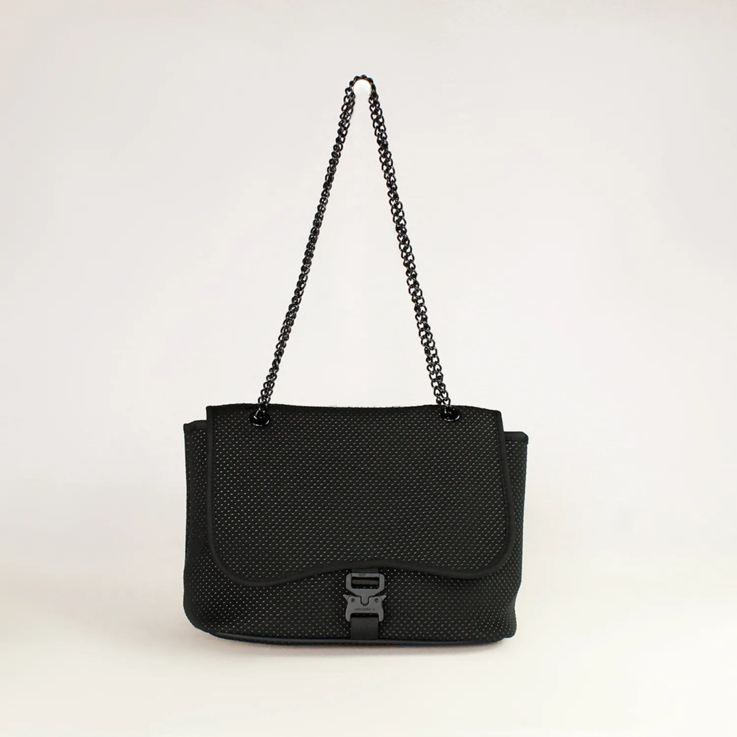 ICON TOTE   FLAP CROSSBODY - BLACK